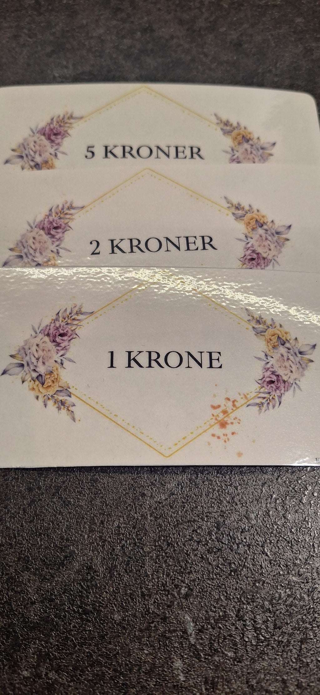 Erstatningssedler - blomster